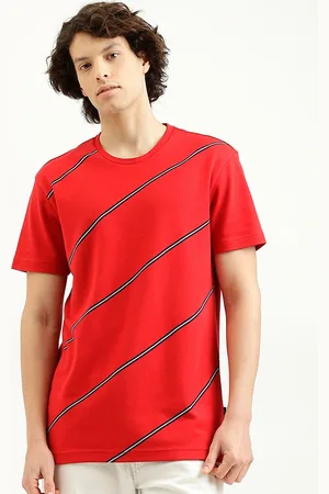 Benetton Men Striped Pure Cotton Pockets T-shirt