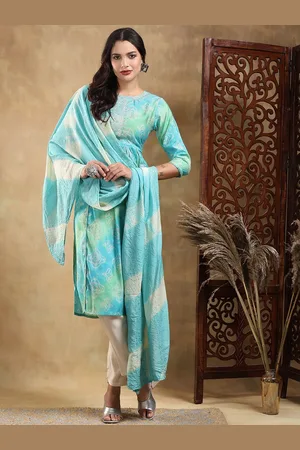 Bani Women Abstract Printed Regular Sequinned Kurta With Trousers & Dupatta