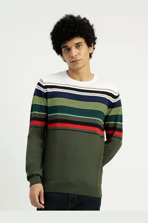 Benetton Striped Pure Cotton Pullover Sweater