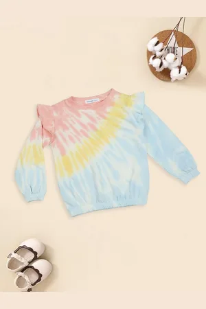 MeeMee Girls Tie & Dyed Cotton Pullover