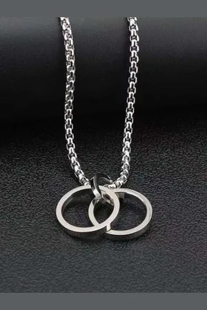 Salty Men Stainless Steel Circular Pendant with Chain