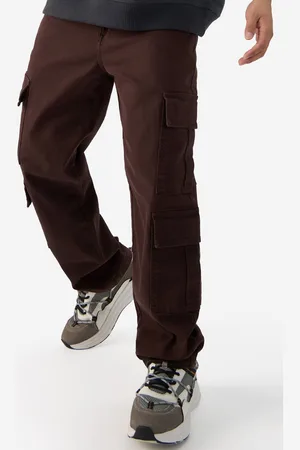 The Souled Store Brown Men Mid-Rise Straight Fit Pure Cotton Stretchable Jeans