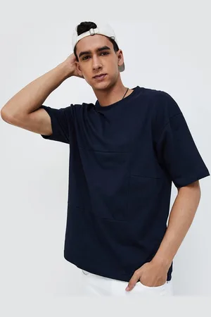Lifestyle Round Neck Drop-Shoulder Sleeves Cotton Oversized T-shirt