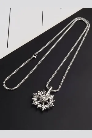 Salty Men Stainless Steel Snowflake Silver Pendant