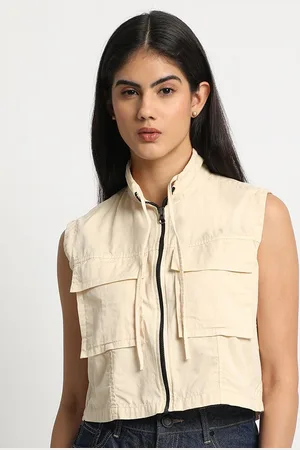 Bene Kleed High Neck Cotton Crop Shirt style top