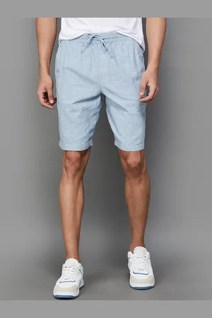 Lifestyle Men Mid Rise Cotton & Linen Shorts