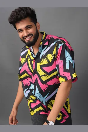 Brown brothers Relaxed Short Sleeves Opaque Printed Casual Shirt