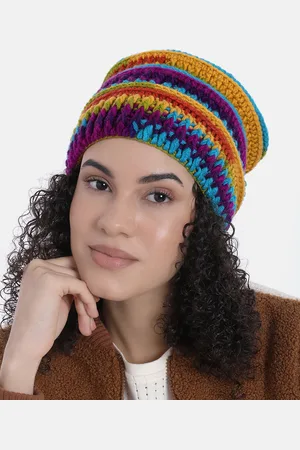 Magic Needles Women Striped Knitted Beanie