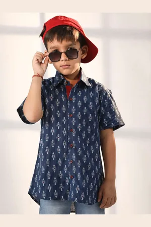 Vastramay Boys Premium Floral Opaque Printed Casual Shirt