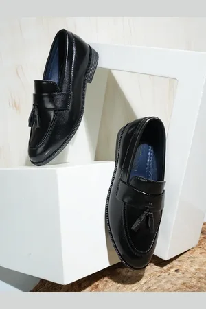 STYLE SHOES Boys Textured Comfort Insole Tassel Loafers