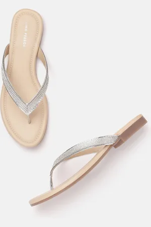 Lino Perros Women Embellished Open Toe Flats