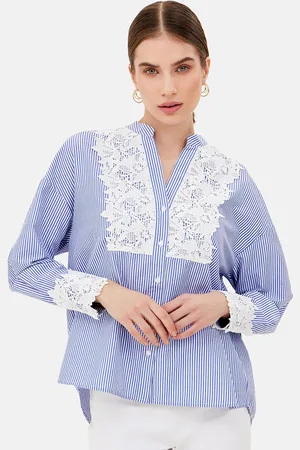 Kazo Relaxed Opaque Striped Cotton Formal Shirt