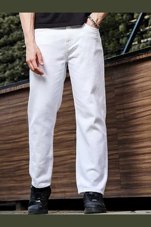 HERE&NOW Men Loose Relaxed Fit Pure Cotton Jeans