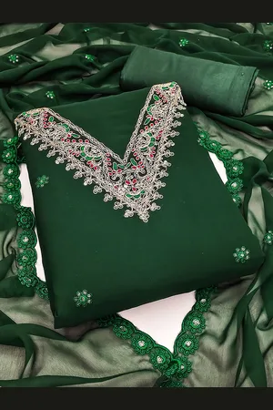 Kalini Embroidered Silk Georgette Unstitched Dress Material