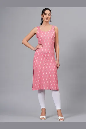 JC4U Geometric Printed Round Neck Straight Kurta