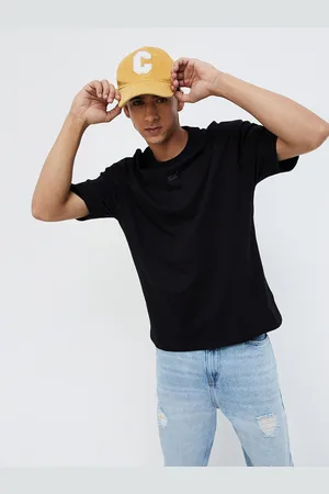 Lifestyle Round Neck Short Drop shoulder Sleeves Cotton Oversized T shirt