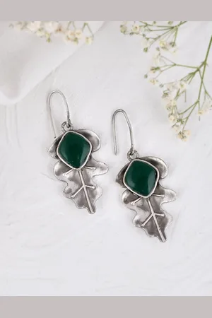 Dastoor Contemporary Silver Drop Earrings