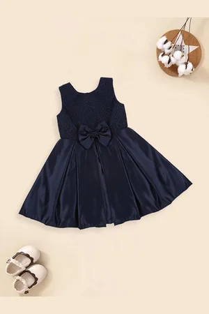 MeeMee Girls Bow Net Fit & Flare Dress