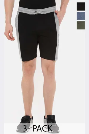 dollar Men Pack Of 3 Mid-Rise Cotton Shorts