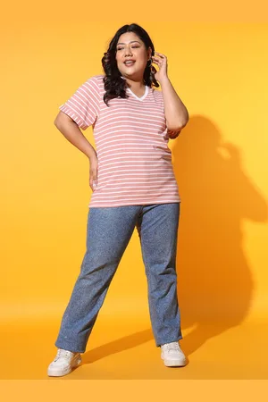 Austivo V-Neck Striped Cotton Top