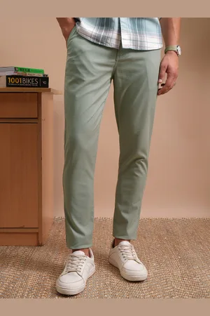 LocoMotive Men Mid Rise Slim Full Length Cotton Trousers