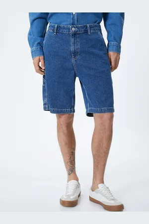 Koton Men Loose Fit Pure Cotton Denim Shorts