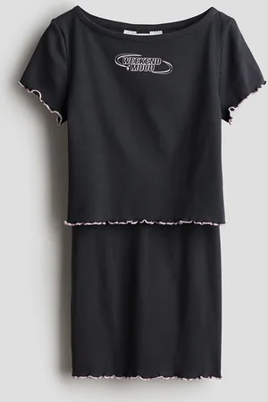 H&M Girls 2-Piece Ribbed Jersey Set