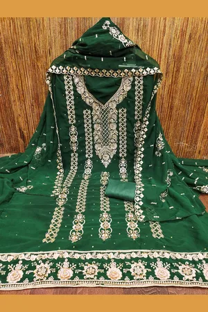 Kalini Embroidered Silk Georgette Unstitched Dress Material