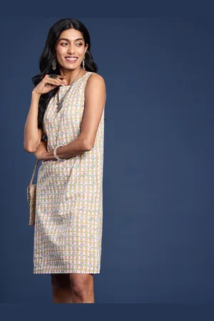 Taavi Pure Cotton Sleeveless Gulli Sanganeri Ethnic Dress