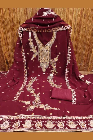 Kalini Embroidered Silk Georgette Unstitched Dress Material