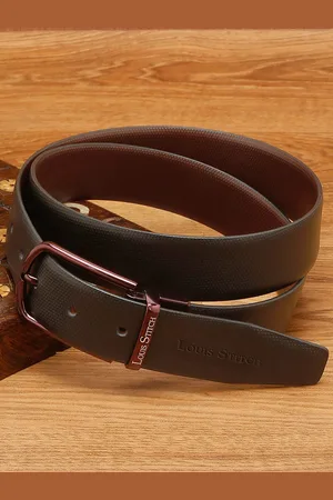 LOUIS STITCH Men Textured Leather Reversible Formal Belt