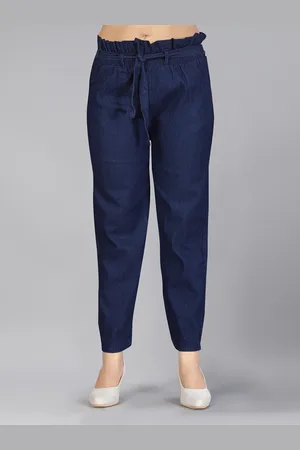 BAESD Girls Straight Fit Mid-Rise Clean Look Cotton Jeans