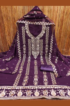 Kalini Embroidered Silk Georgette Unstitched Dress Material