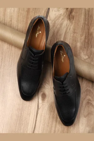 Louis Philippe Men Textured Leather Formal Derbys