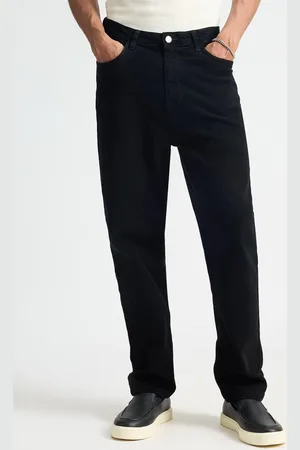 FREAKINS Men Straight Fit Mid-Rise Clean Look Pure Cotton Jeans