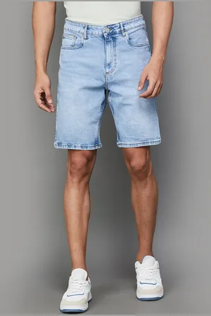 Lifestyle Men Washed Mid Rise Denim Shorts