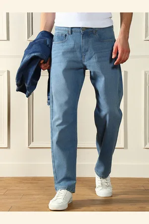 Dennis Lingo Men Relaxed Fit Mid-Rise Medium Shade Clean Look Pure Cotton Jeans