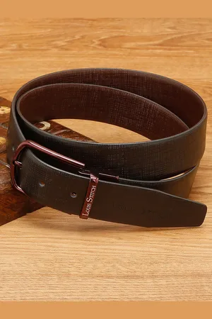 LOUIS STITCH Men Textured Leather Reversible Formal Belt
