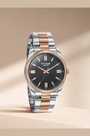 Sonata Poze Men Poze Embellished Dial & Bracelet Style Straps Analogue Watch SP70033KM01W