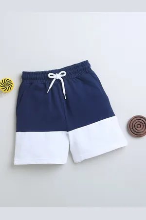 BUMZEE Boys Colourblocked Mid-Rise Cotton Shorts
