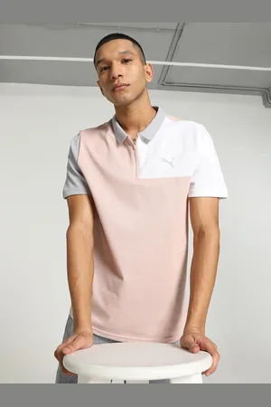 PUMA Stylized Colourblocked Polo Collar Cotton Slim-Fit T-Shirt