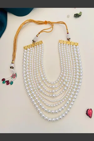 ABDESIGNS Gold-Plated Layered Pearl Necklace