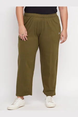 ALIZA Plus Size Cotton Relaxed Fit Track Pants