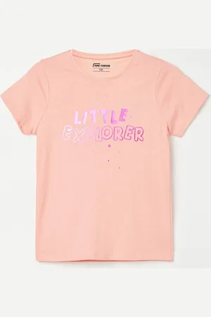 Lifestyle Girls Typography Printed Pure Cotton T-shirt