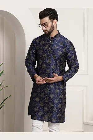 SOJANYA Floral Printed Mandarin Collar Straight Kurta