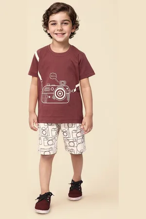 Toonyport Boys Printed Pure Cotton T-shirt With Shorts