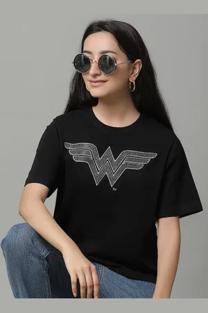 Free Authority Wonder Woman Printed Pure Cotton Loose Fit t-Shirt