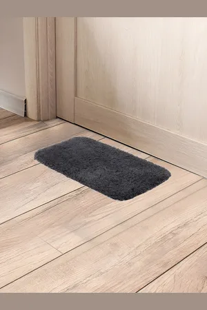 Aura Grey 2 Pieces Cotton Anti Slip Doormats
