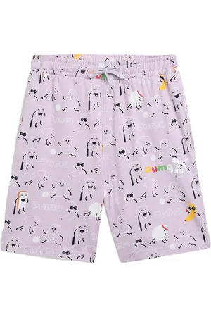 PUMA Kids Classics Printed Cotton Youth Sports Shorts