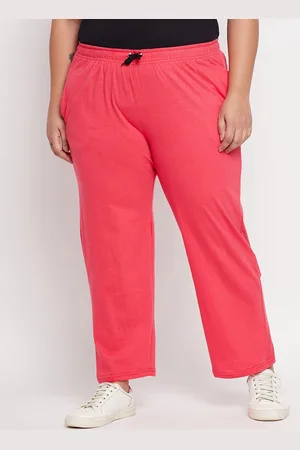 ALIZA Plus Size Cotton Relaxed Fit Track Pants